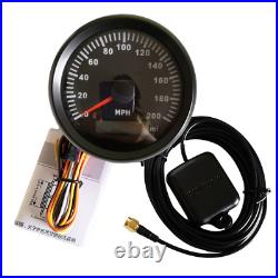 2 Gauge Set 0-200MPH GPS Speedometer 0-8000rpm Tachometer for Auto Boat Red LED