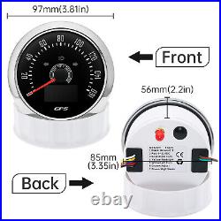 2 Gauge Set 85MM GPS Speedometer 0-160MPH Fuel Water Temp Press Volt with Sensor