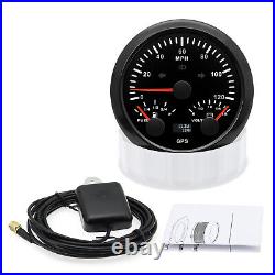 2 Gauge Set 85mm GPS Speedometer 0-120MPH/Fuel/Volt/Tacho/Oil/Temp with Senders