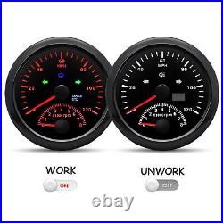 2 Gauge Set 85mm GPS Speedometer 0-120MPH & Fuel Water Temp Oil Press Voltmeter