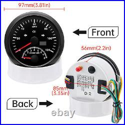 2 Gauge Set 85mm GPS Speedometer 0-120MPH & Fuel Water Temp Oil Press Voltmeter