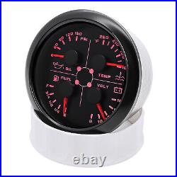 2 Gauge Set 85mm GPS Speedometer 0-120MPH & Fuel Water Temp Oil Press Voltmeter