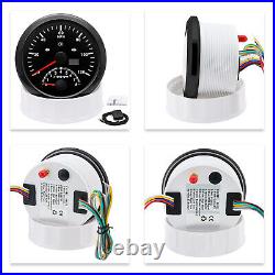 2 Gauge Set 85mm GPS Speedometer 0-120MPH & Fuel Water Temp Oil Press Voltmeter