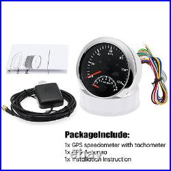 2 Gauge Set 85mm GPS Speedometer 0-120MPH with Tachometer 0-8000RPM 4in 1 Gauge