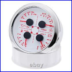 2 Gauge Set 85mm GPS Speedometer 0-160MPH & 85mm Fuel Water Temp Oil Press Volt