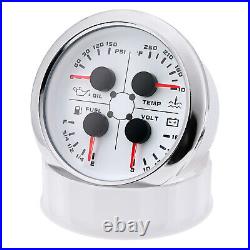 2 Gauge Set 85mm GPS Speedometer 0-160MPH & 85mm Fuel Water Temp Oil Press Volt