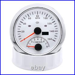 2 Gauge Set 85mm GPS Speedometer 0-160MPH & 85mm Fuel Water Temp Oil Press Volt