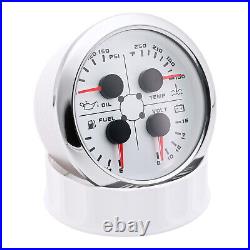 2 Gauge Set 85mm GPS Speedometer 0-160MPH & 85mm Fuel Water Temp Oil Press Volt