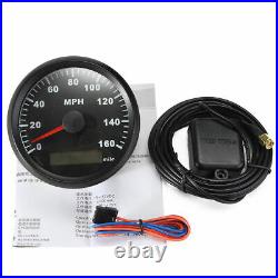 2 Gauge Sets 85MM GPS Speedometer 160MPH Odo Tacho RPM8000 with Hour Meter Black