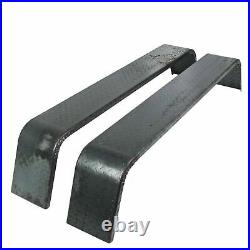 (2)- Steel 14 Gauge Diamond Tread Plate Tandem Axle Trailer Fenders 10x72x13