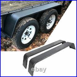 (2)- Steel 14 Gauge Diamond Tread Plate Tandem Axle Trailer Fenders 10x72x13