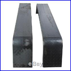 (2)- Steel 14 Gauge Diamond Tread Plate Tandem Axle Trailer Fenders 10x72x13