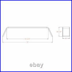 (2)- Steel 14 Gauge Diamond Tread Plate Tandem Axle Trailer Fenders 10x72x13