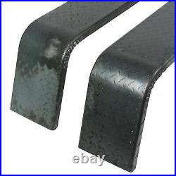 (2)- Steel 14 Gauge Diamond Tread Plate Tandem Axle Trailer Fenders 10x72x13