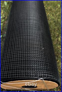 2' x 100' 19 Gauge Galvanized Steel Black PVC Coated Hardware Cloth 0.25'' x 0