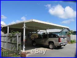 20' x 20' Wall Attached Steel W Pan Carport Kit (26 gauge), Patio Cover Kit