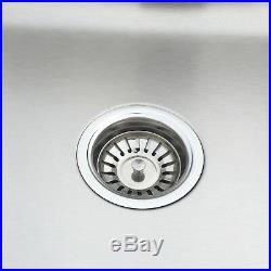 25''x 22'' Single Bowl Stainless Steel Kitchen Sink 16 Gauge Drop Undermount