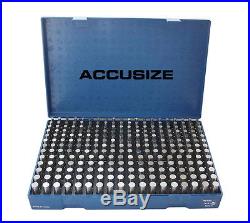 250 Pcs/Set 0.251-0.500 Steel Plug Pin Gage Set Minus, #M2(-)A