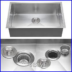 28x18 304 Stainless Steel Commercial Sink Laundry Kitchen Single Bowl 18 Gauge