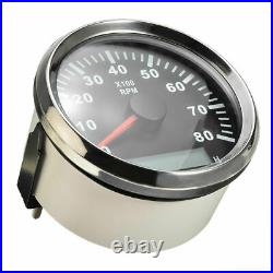 2PCS 85mm GPS Speedometer 160MPH & 85mm Tachometer Gauge 0-8000RPM Red Backlight