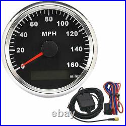 2PCS 85mm GPS Speedometer 160MPH & 85mm Tachometer Gauge 0-8000RPM Red Backlight