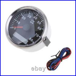 2PCS 85mm GPS Speedometer 160MPH & 85mm Tachometer Gauge 0-8000RPM Red Backlight