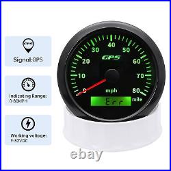 3 Gauge Set 85MM GPS Speedometer 80MPH Tachometer 7000RPM Fuel Gauge 240-33ohms