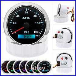 3 Gauge Set 85mm GPS Speedometer 0-120MPH Tachometer Fuel Level Gauge for Boat