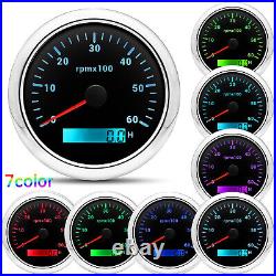 3 Gauge Set 85mm GPS Speedometer 0-120MPH Tachometer Fuel Level Gauge for Boat