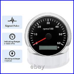 3 Gauge Set 85mm GPS Speedometer 0-120MPH Tachometer Fuel Level Gauge for Boat