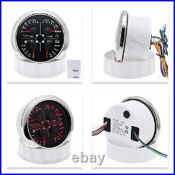 3 Gauge Set 85mm GPS Speedometer 0-120MPH Tachometer Fuel Level Gauge for Boat