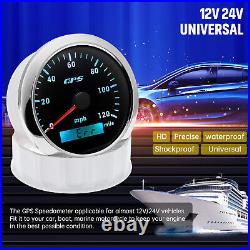 3 Gauge Set 85mm GPS Speedometer 0-120MPH Tachometer Fuel Level Gauge for Boat