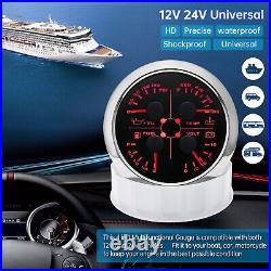 3 Gauge Set 85mm GPS Speedometer 0-120MPH Tachometer Fuel Level Gauge for Boat