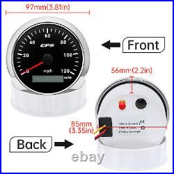 3 Gauge Set 85mm GPS Speedometer 0-120MPH Tachometer Fuel Level Gauge for Boat