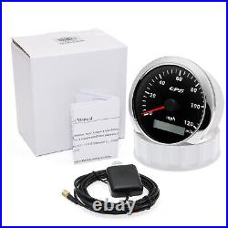 3 Gauge Set 85mm GPS Speedometer 0-120MPH Tachometer Fuel Level Gauge for Boat