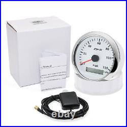 3 Gauge Set 85mm GPS Speedometer 0-120MPH Tachometer Fuel/Oil pressure/Temp/Volt