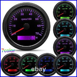 3 Gauge Set 85mm GPS Speedometer 0-80MPH withTacho & 52mm Fuel Temp Oil Voltmeter