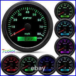 3 Gauge Set 85mm GPS Speedometer 0-80MPH withTacho & 52mm Fuel Temp Oil Voltmeter