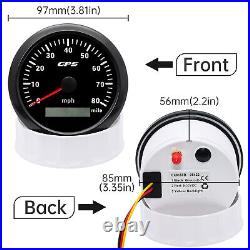 3 Gauge Set 85mm GPS Speedometer 0-80MPH withTacho & 52mm Fuel Temp Oil Voltmeter