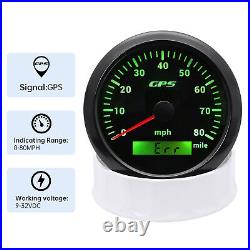 3 Gauge Set 85mm GPS Speedometer 0-80MPH withTacho & 52mm Fuel Temp Oil Voltmeter