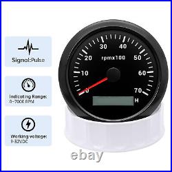 3 Gauge Set 85mm GPS Speedometer 0-80MPH withTacho & 52mm Fuel Temp Oil Voltmeter