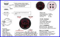 3 Gauge Set 85mm GPS Speedometer 0-80MPH withTacho & 52mm Fuel Temp Oil Voltmeter