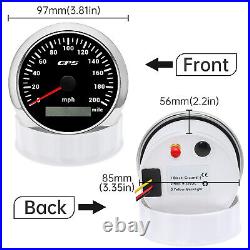 3 Gauge Set 85mm GPS Speedometer 200MPH withtachometer Fuel Oil Pressure Temp Volt