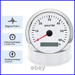 3 Gauge Set 85mm GPS Speedometer 80 MPH Tachometer Fuel/Pressure/Water Temp/Volt