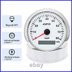 3 Gauge Set 85mm GPS Speedometer 80 MPH Tachometer Fuel/Pressure/Water Temp/Volt