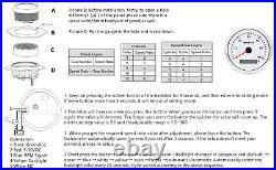 3 Gauge Set 85mm GPS Speedometer 80 MPH Tachometer Fuel/Pressure/Water Temp/Volt