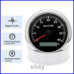 3 Gauge Set GPS Speedometer 0-120MPH Tacho Fuel Level Water Temp Oil Press Volt