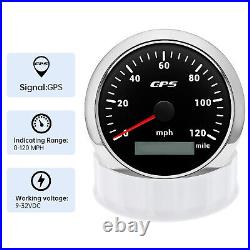 3 Gauge Set GPS Speedometer 0-120MPH Tacho Fuel Level Water Temp Oil Press Volt