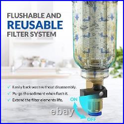 3-Stage Whole House Water Filter System 20x4.5 with Spin Down Sediment Filter