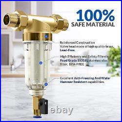 3-Stage Whole House Water Filter System 20x4.5 with Spin Down Sediment Filter